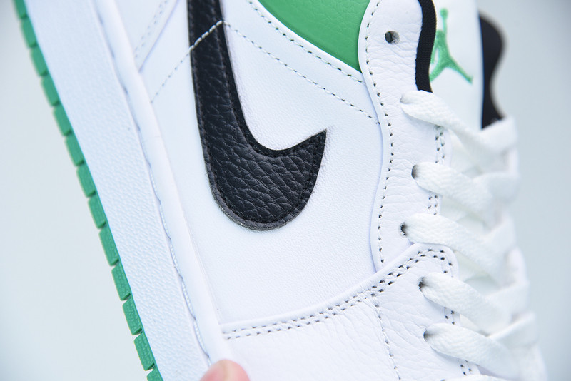 air jordan 1 low white lucky green black 553558-129