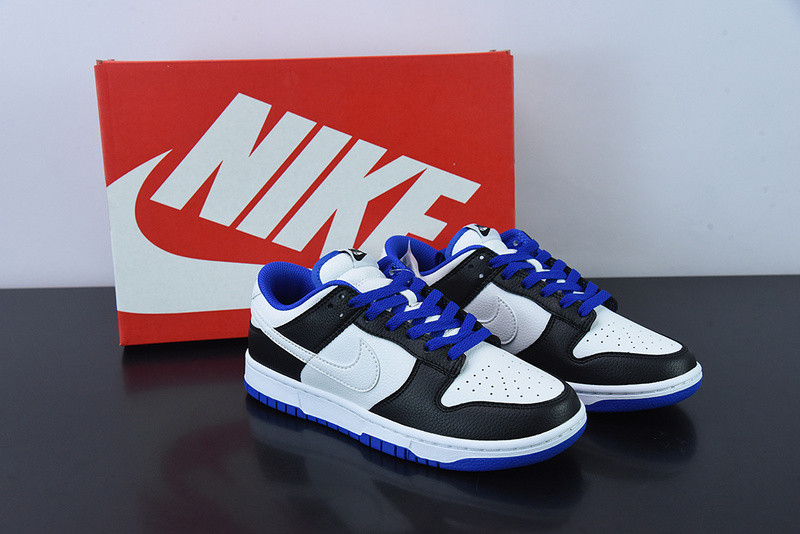 nike dunk low “white/black/royal“ fd9064-110