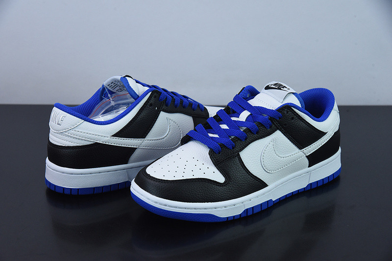 nike dunk low “white/black/royal“ fd9064-110