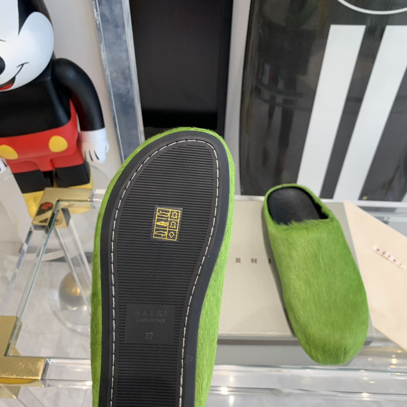 marni calf hair slippers