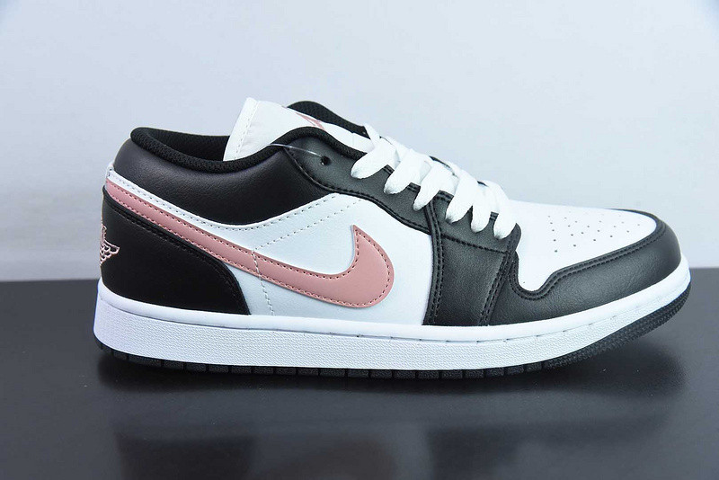 Air Jordan 1 Low "Black/Rust Pink/White" 553558-165