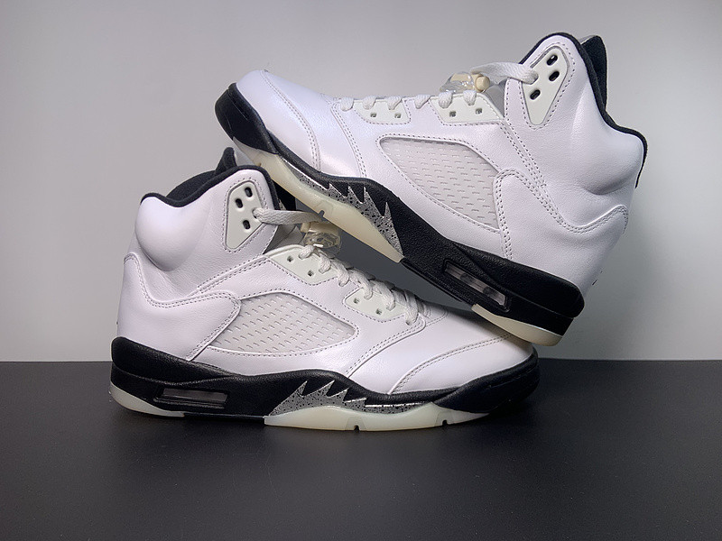air jordan 5 white black dd0587-110