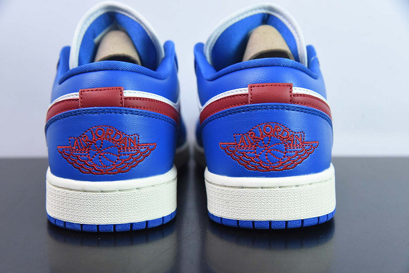 air jordan 1 low sport blue gym red (women